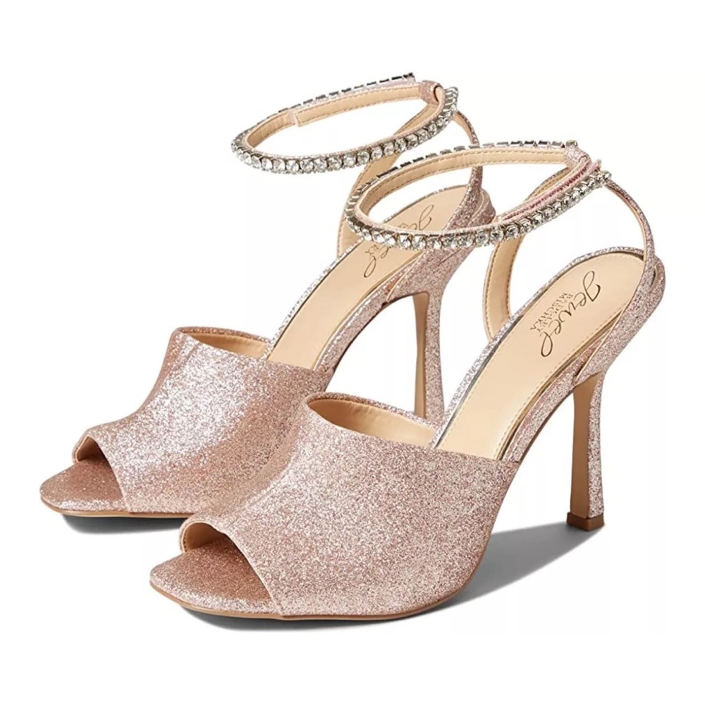 Jewel Badgley Mischa Rose Gold SZ 6.5-NIB PEEP TOE